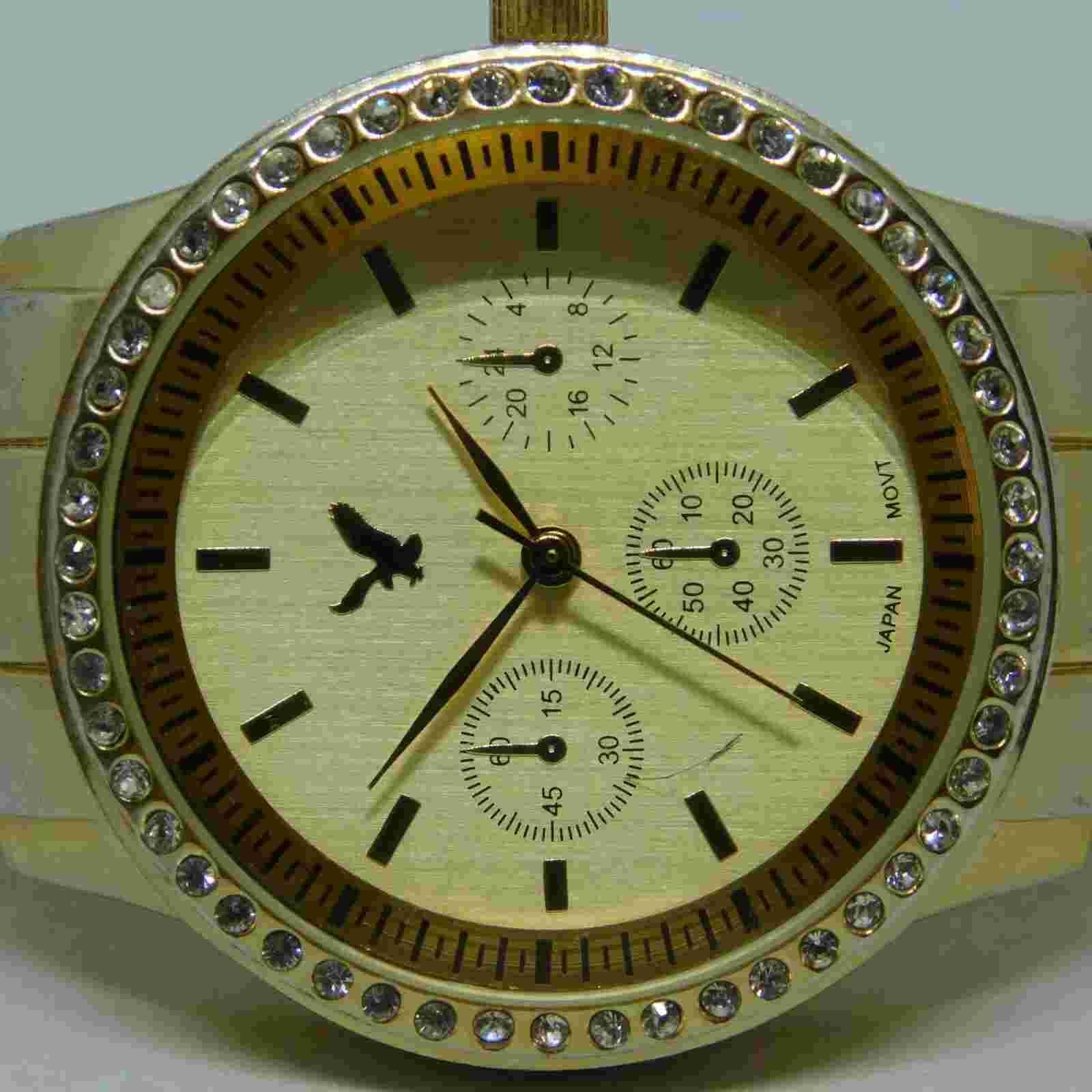 American Eagle Outfitters 14972 Two Tone Women's Watch Sz. 6 1/2" New Battery