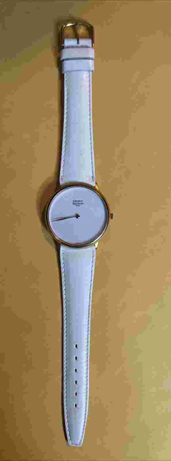 Emerich Meerson, Paris.  Women’s White & Gold Watch Needs Battery Replacement