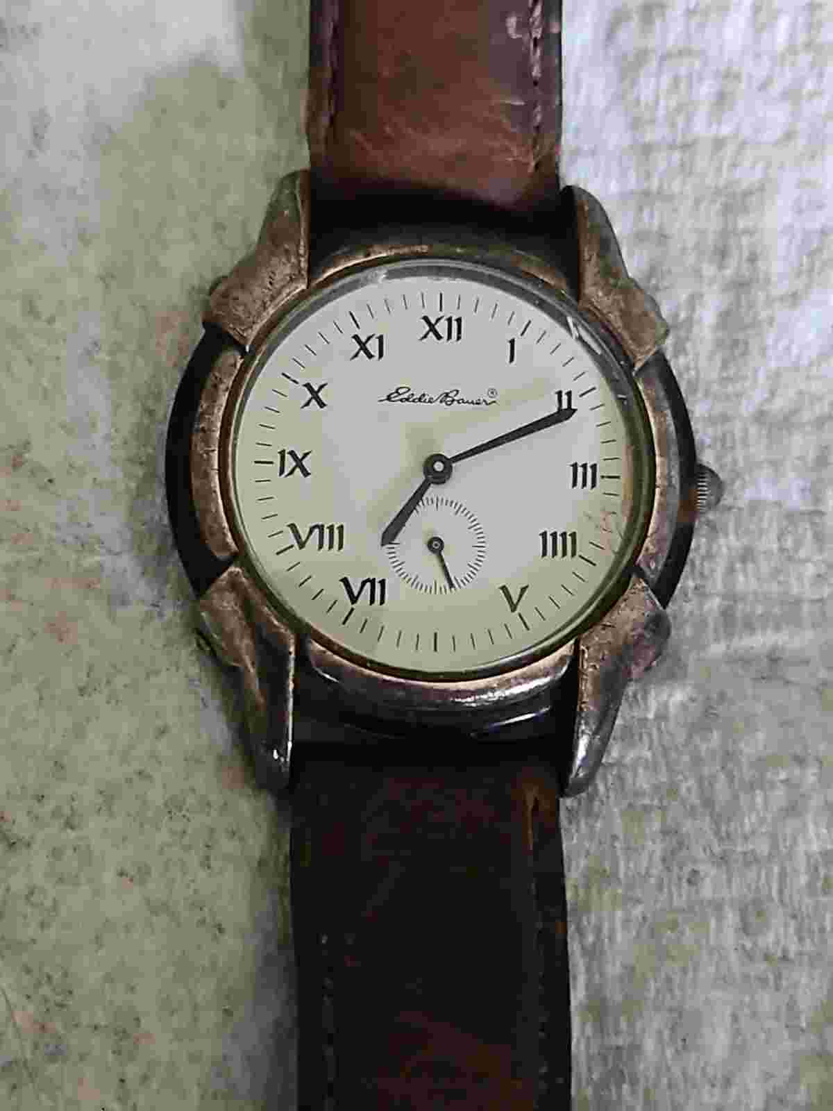 Eddie Bauer Vintage Tort Shell Watch #621 1195 #42102 Japan SS Back 5 ATM/165WR