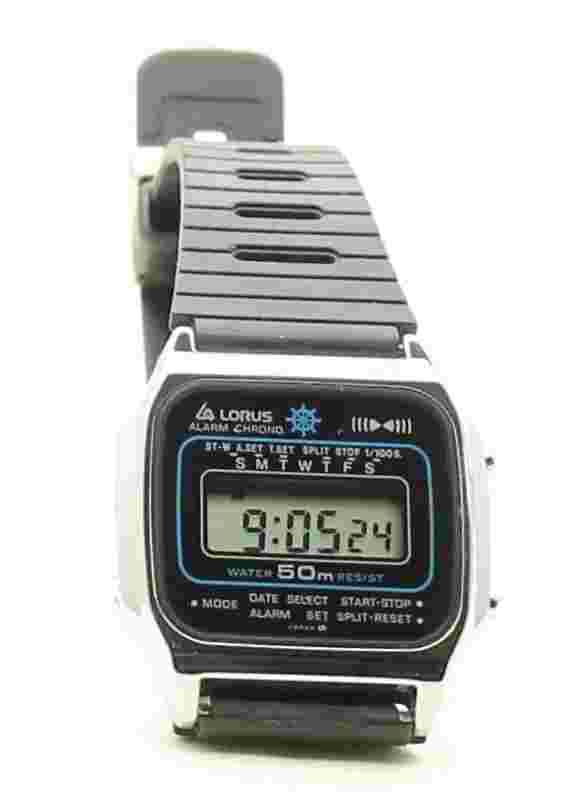 RARE VINTAGE LORUS (SEIKO) Y799-4300 RRQ011-1 Digital WATCH 1986 Boxed NOS Japan