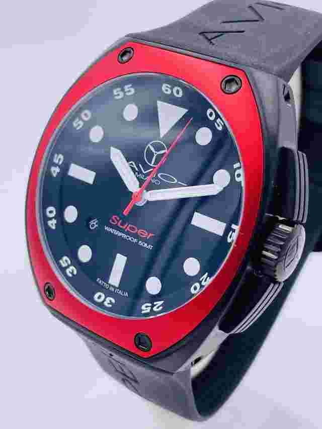 Avio Milano Watch Steel Made In Italy 6495KR/378 44Mm Discounted New