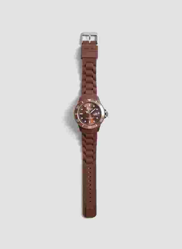Madison New York Candy Time Original Silicone Quartz Watch in Brown Chocolate