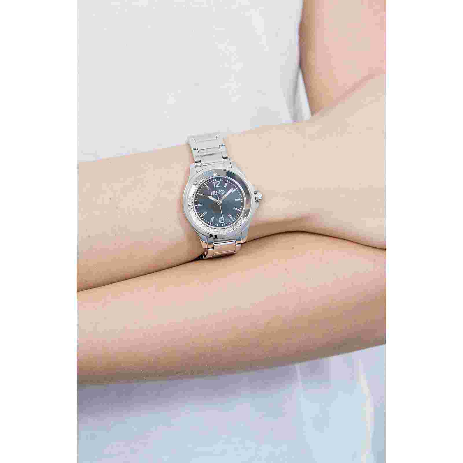 Women's Watch Liu Jo Steel only Time Black with Crystals And Nacre TLJ1214