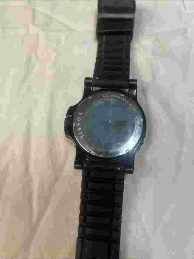 Fossil Men's Color Code AM4257 Polyurethane Analog Quartz Watch With Black Dial