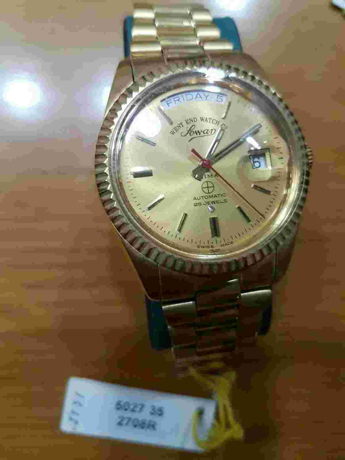 West End 5027.35.2708R Oyster Automatic Acrylic Crystal Swiss Unisex Rare Watch