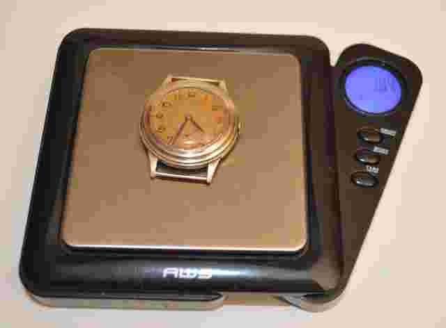 Solid 9k gold BWC London 1940-50s Swiss 15j Cortebert? Men’s watch cal.665 18+g