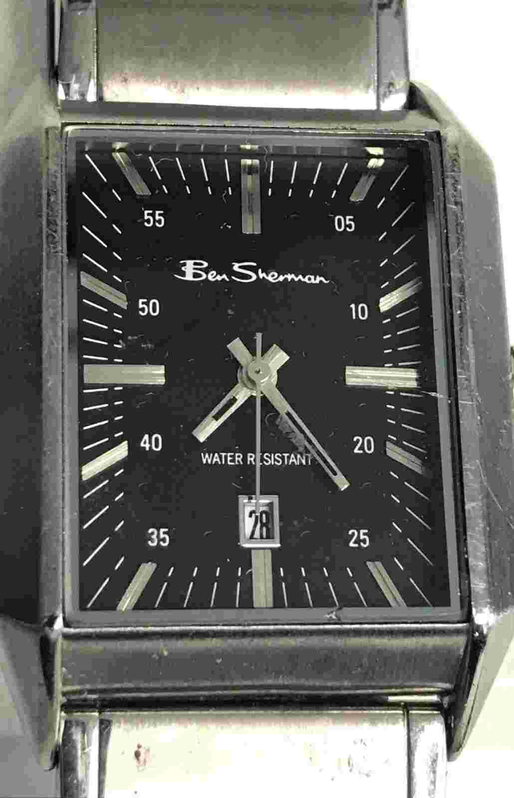 Men's Ben Sherman BS085 Stainless Steel Watch AS IS Needs Battery Is Untested
