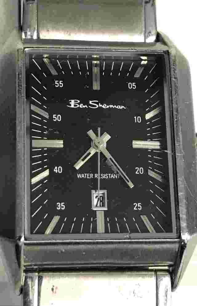 Men's Ben Sherman BS085 Stainless Steel Watch AS IS Needs Battery Is Untested