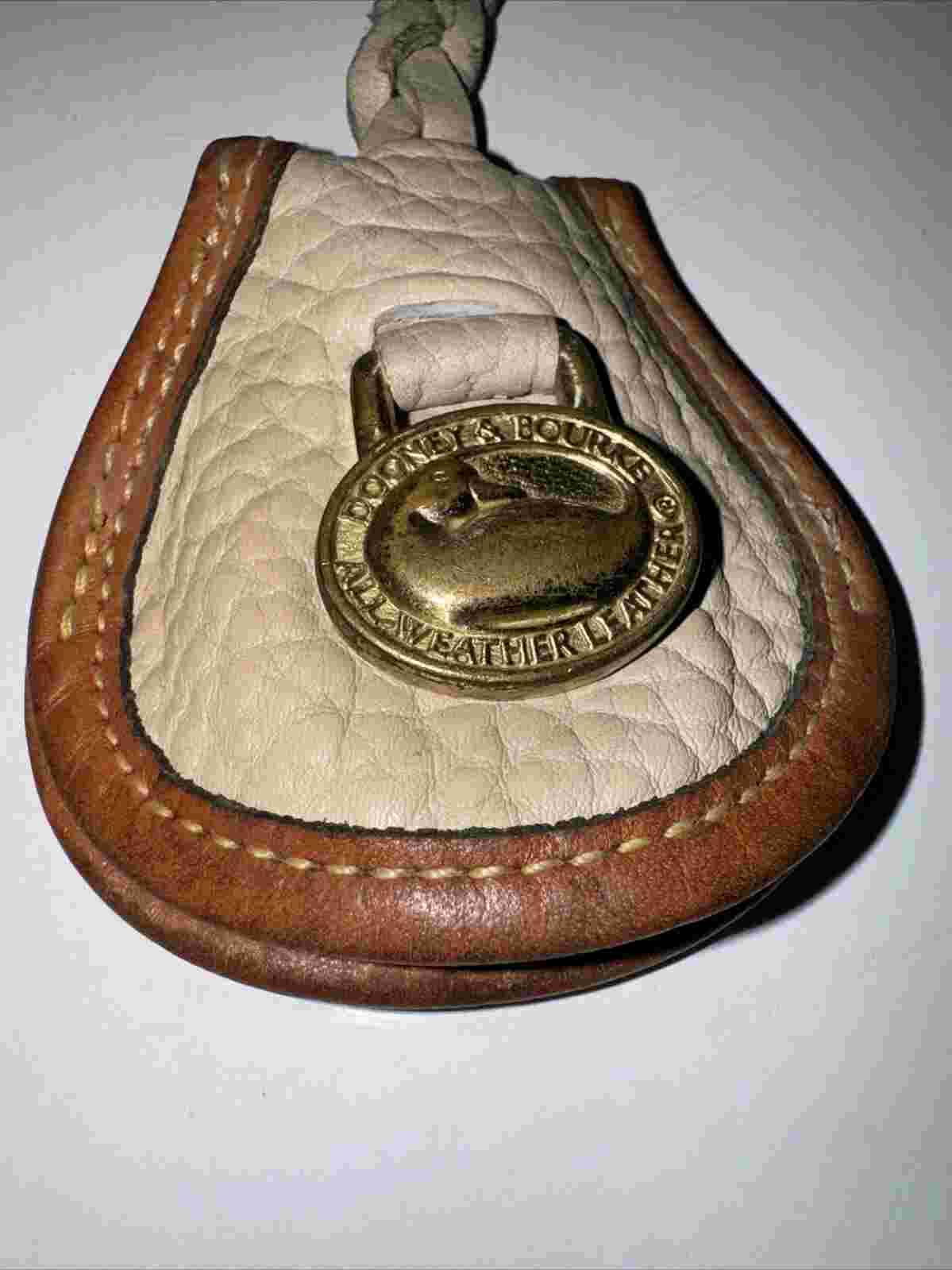 Vintage Dooney And Bourke Braided Key Chain Keychain Beige Tan