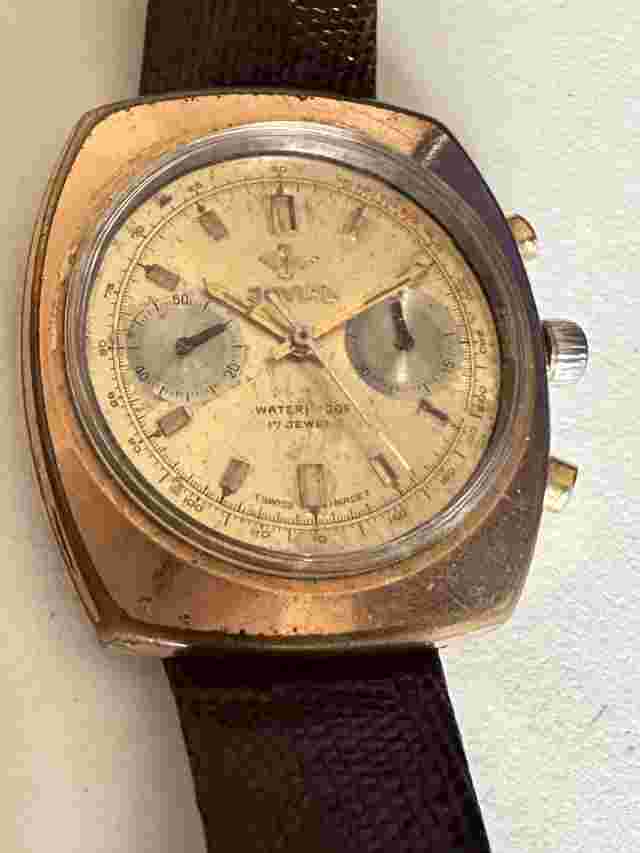 RARE SWISS MADE MECHANICAL DIVER WRISTWATCH JOVIAL WATERPROOF 17 JEWELS RUNNING.