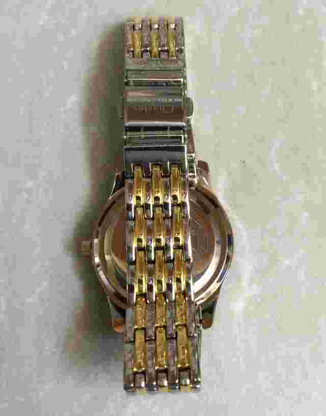 Charles Dumont Paris Women's Watch Round Silver Dial on Two Tone Band New Item!