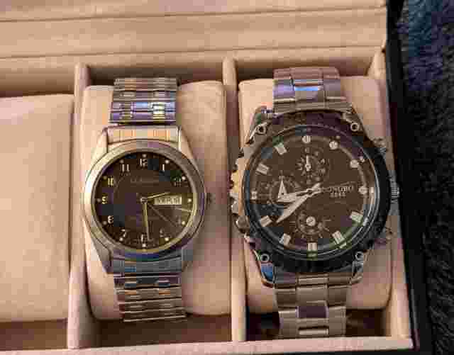 WORKING Lot Mens And Watches Longbo & CC Hughes Chronograhp