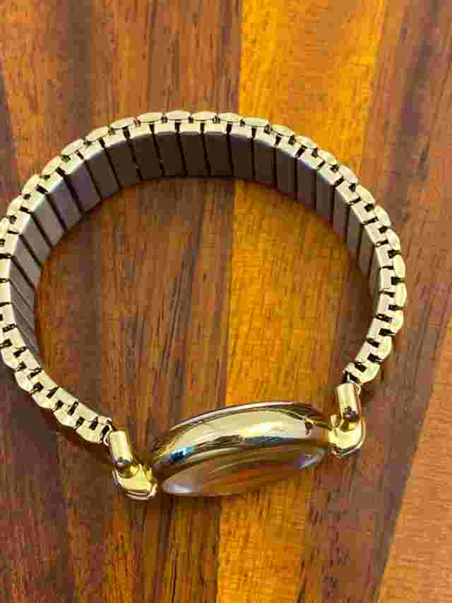 Vintage Gitano Women's Watch Purple Dial Gold Tone 26mm - New Battery