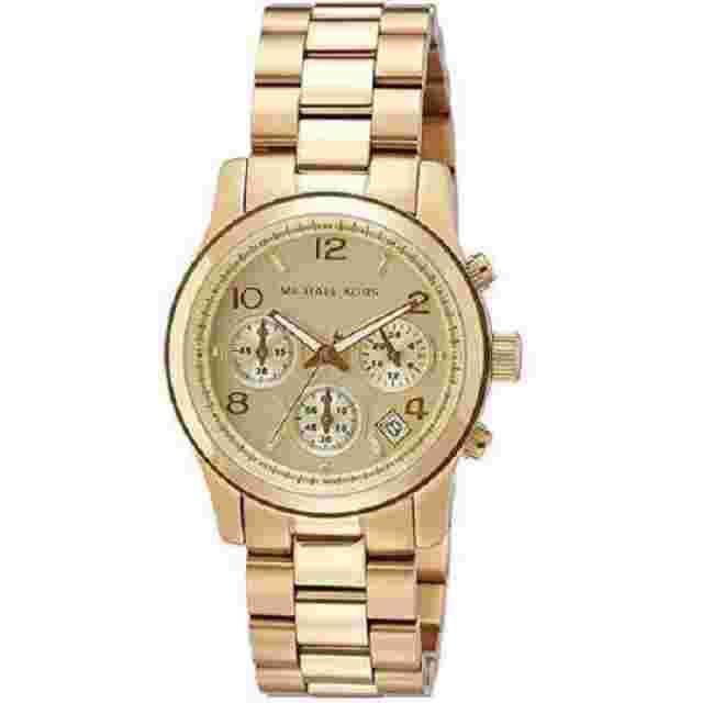 Michael Kors Watch MK5055 Gold 38mm Dial Waterproof Chronograph