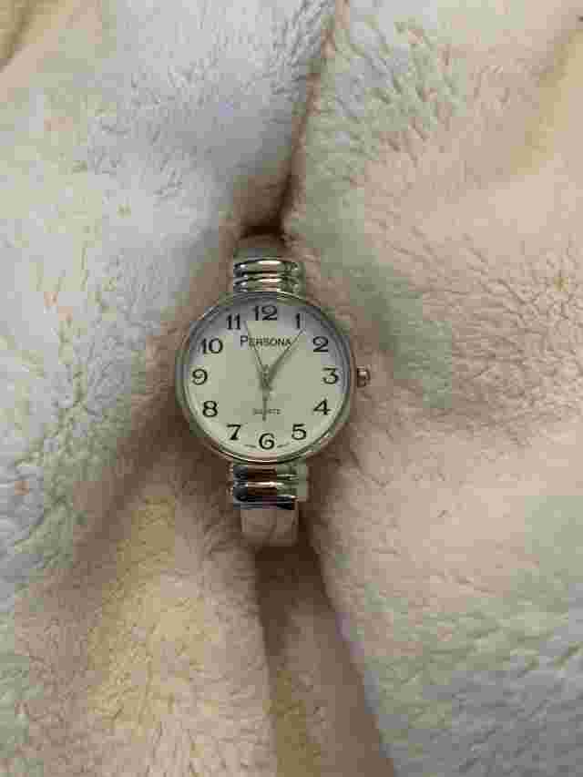 NEW Persona Silver Tone Cuff Quartz Watch