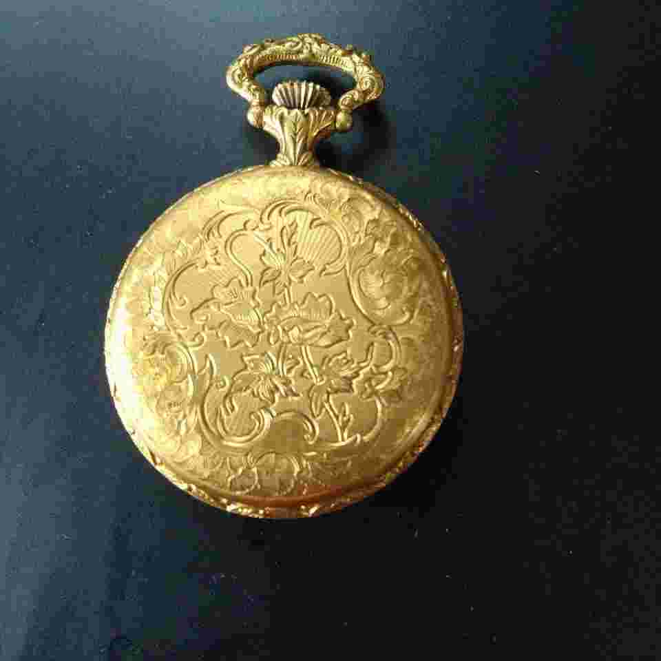 Arnex 17 Jewels Hand-Wound Pocket Watch Gold Gilt Vintage Classic Mechanical