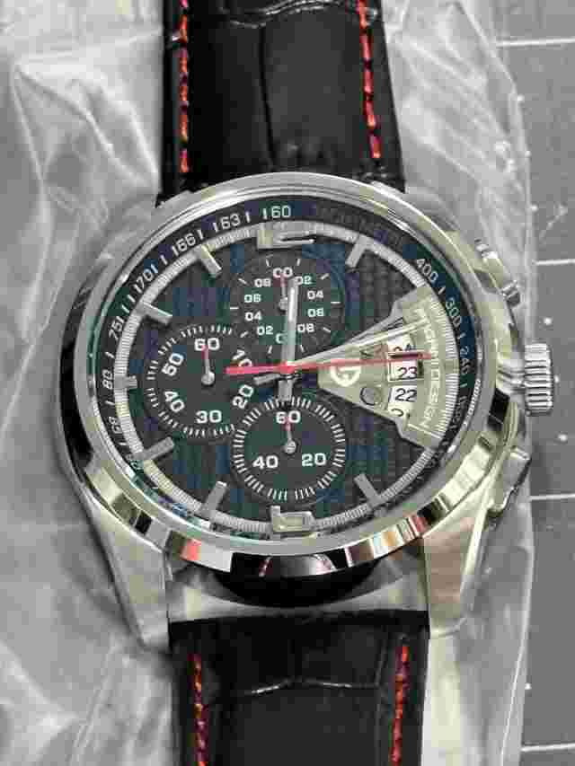 Pagani Design Sports Chronograph Quartz Watch Leather Strap Waterproof Watches