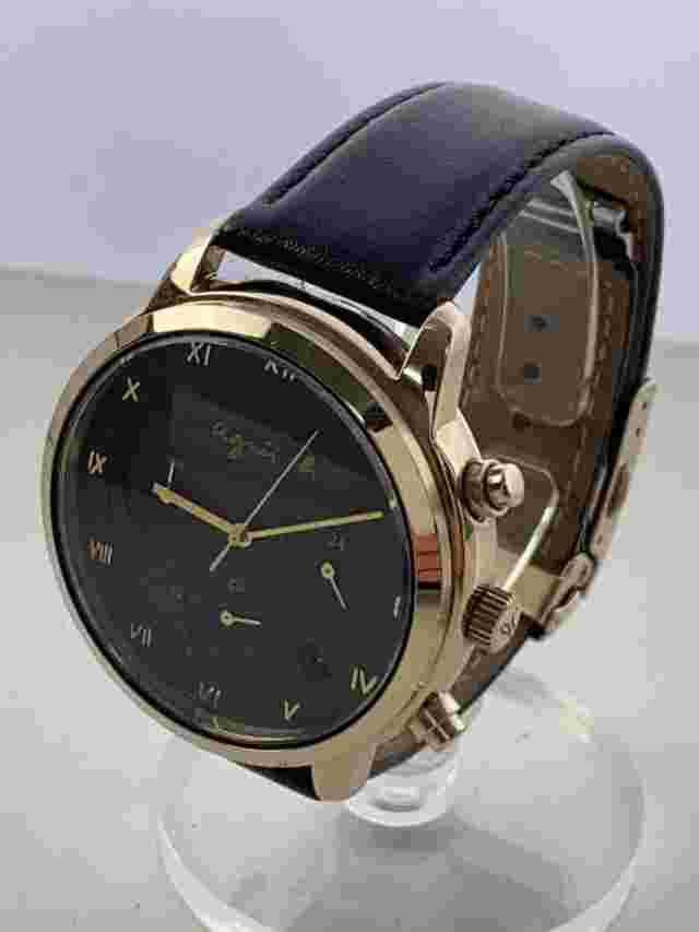 agnes b. FBRD941 Solar Analog Watch Leather Black Excellent JAPAN