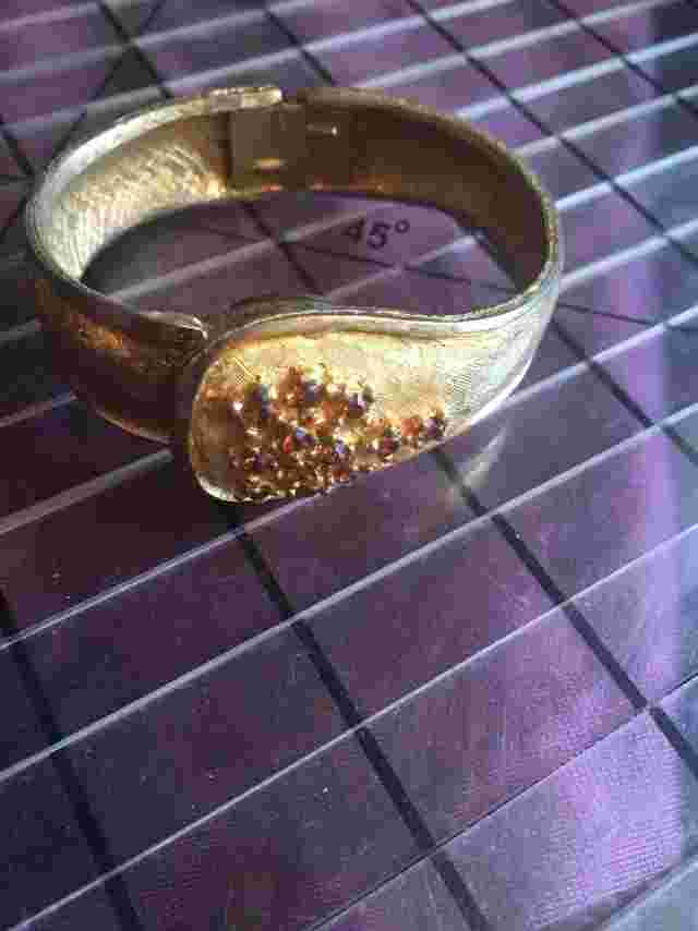 VTG Jean Cardot 21 Jewels Ladies Wrist Watch Windup Bracelet Jewelry Gold Tone