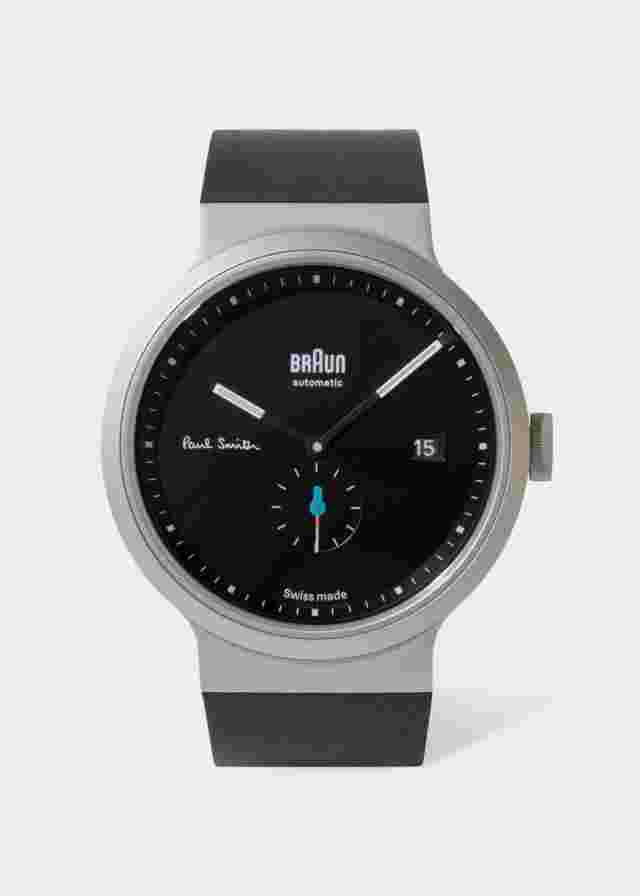 New Paul Smith Swiss Made Watch Ltd Edition Braun Black Automatic Artist Stripe