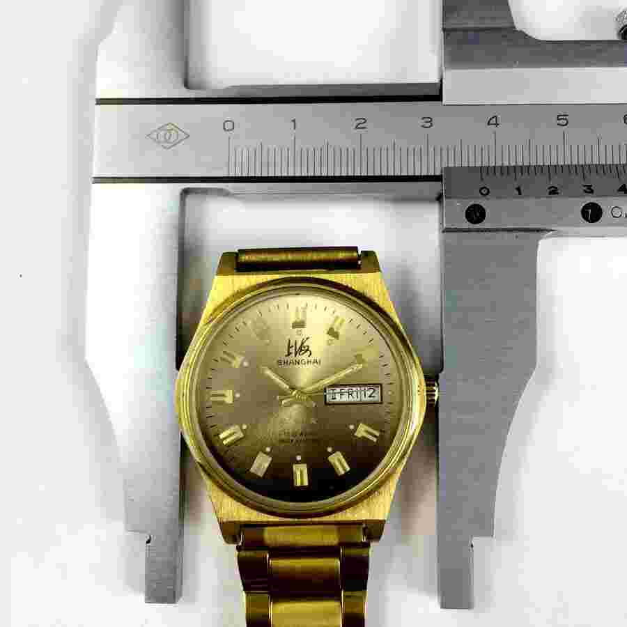 Shanghai Factory Made Manual Mechanical Watch Dark Brown Dial Double Calendar