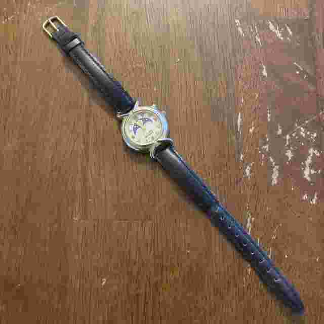 Milan ladies Quartz watch gold tone GLOWATCH Works w new battery Leather band