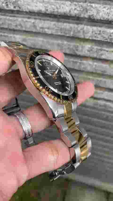 RARE Bernhard H. Mayer Depuis 500m Divers Automatic Two Tone Swiss Made Watch