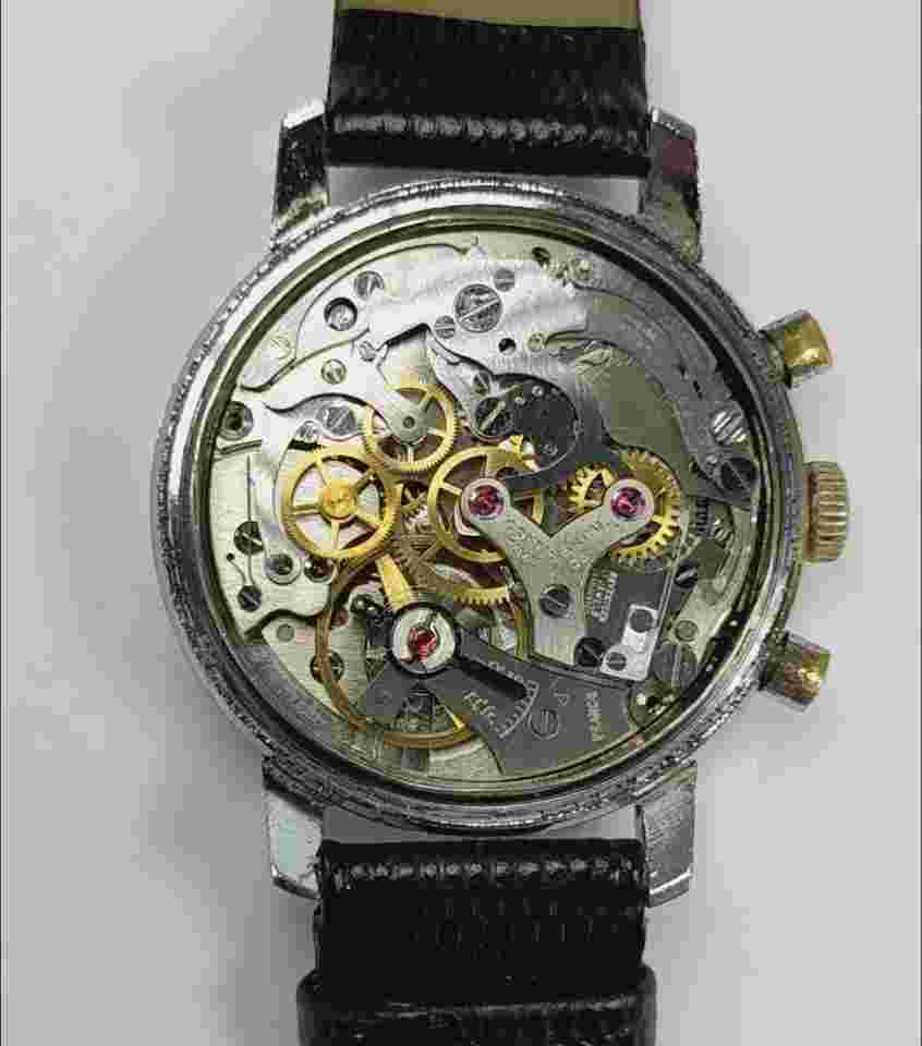 Vintage Andre Bouchard Chronograph 17 Jewels Manual Wind