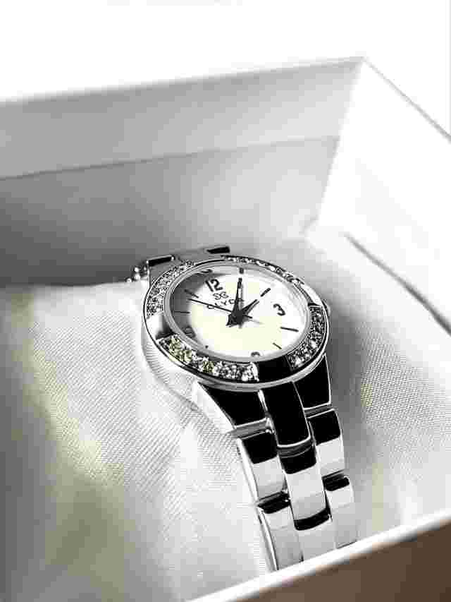 Clyda Women’s Watch - Quartz Analog - White Dial - Silver Steel Strap