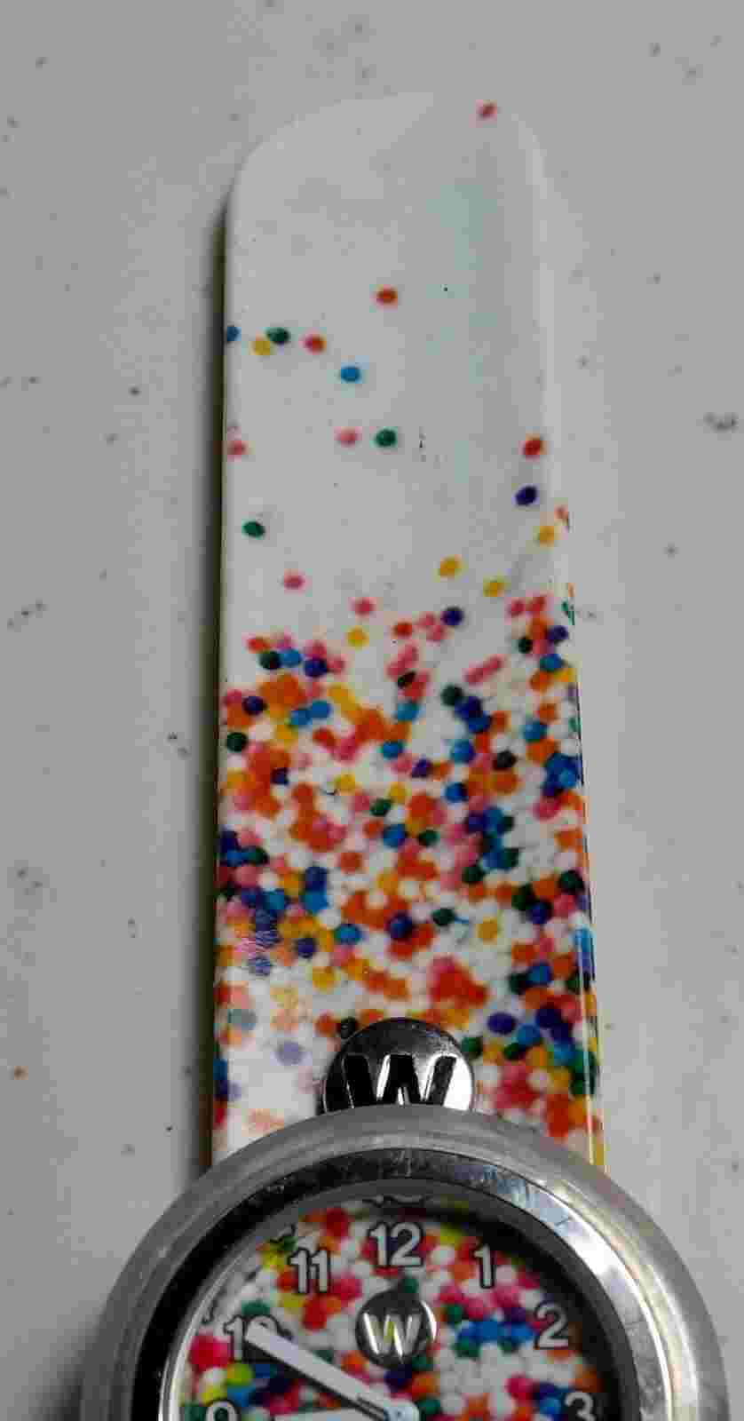 WATCHITUDE CANDY SPRINKLE DOTS THEMED ANALOG DISPLAY SLAP WATCH WRAP AROUND BAND