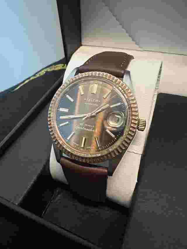 Felca Sportmaster X 25 Jewels Rare Dial Automatic Mens Vintage Watch 36mm