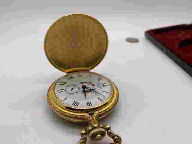 Pocket Watch Arnex Swiss Made. Incabloc 17 Hunter Deer. Mechanical Wind