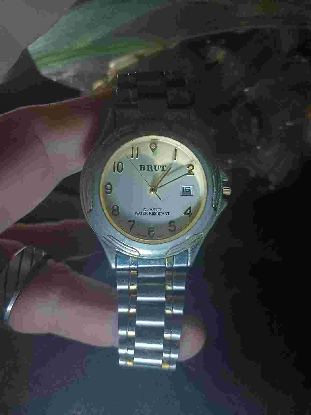 Vintage Men's BRUT Analog Watch - Untested - May Need Battery or Repair