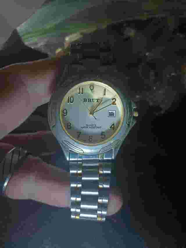 Vintage Men's BRUT Analog Watch - Untested - May Need Battery or Repair