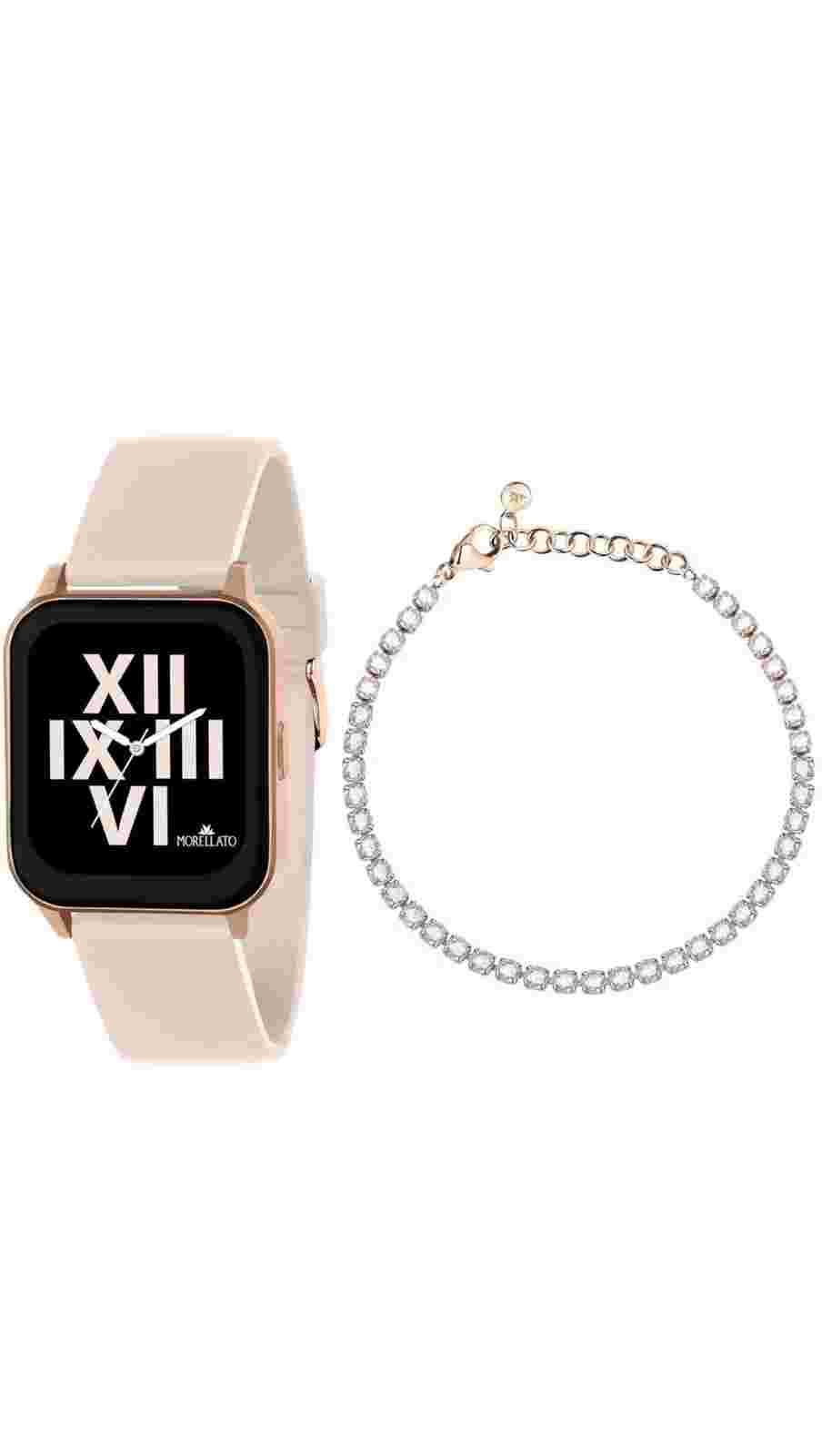 Morellato M-03 pink smartwatch with bracelet set box R0151170504
