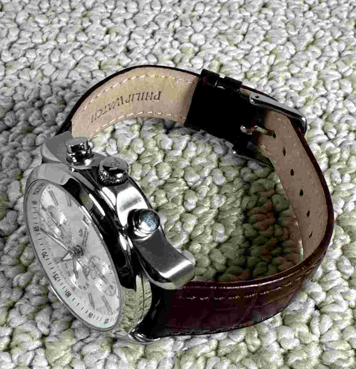 Philip Watch Swiss Chronograph Automatic Valjoux 7750 New in box, Very Rare