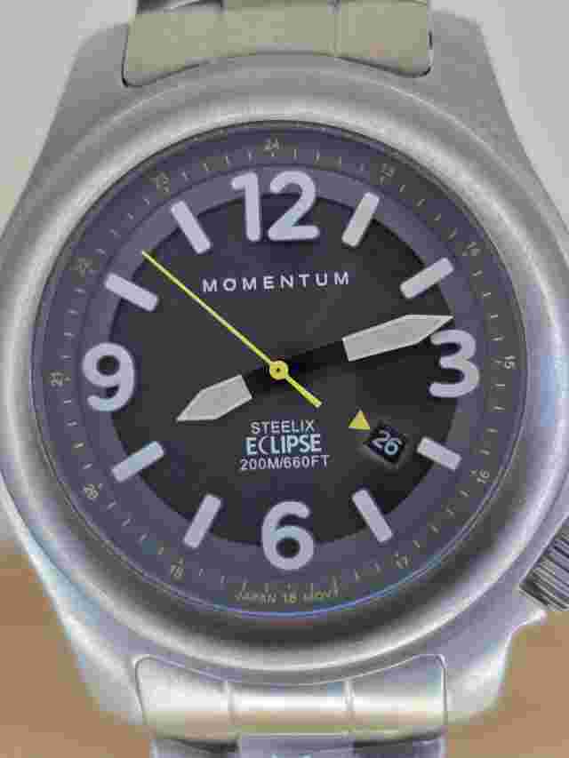 Momentum Steelix Eclipse - Solar Ultra Tough Analog Dive 200M/660FT Watch.