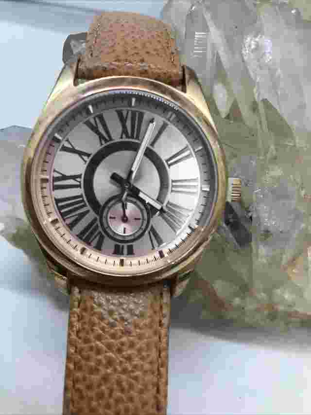 Bronzo Italia Quartz Leather Band Watch With New Battery