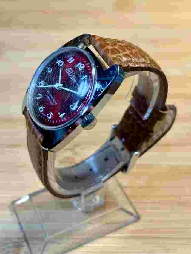 PERSEO - Vintage Rare Red Dial Men’s Wristwatch