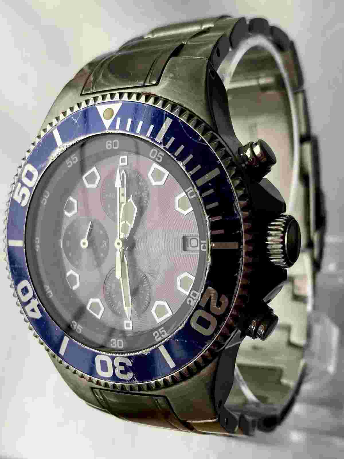 Beuchat Apnea Chrono 200m Steel Blue Bezel (New Battery)