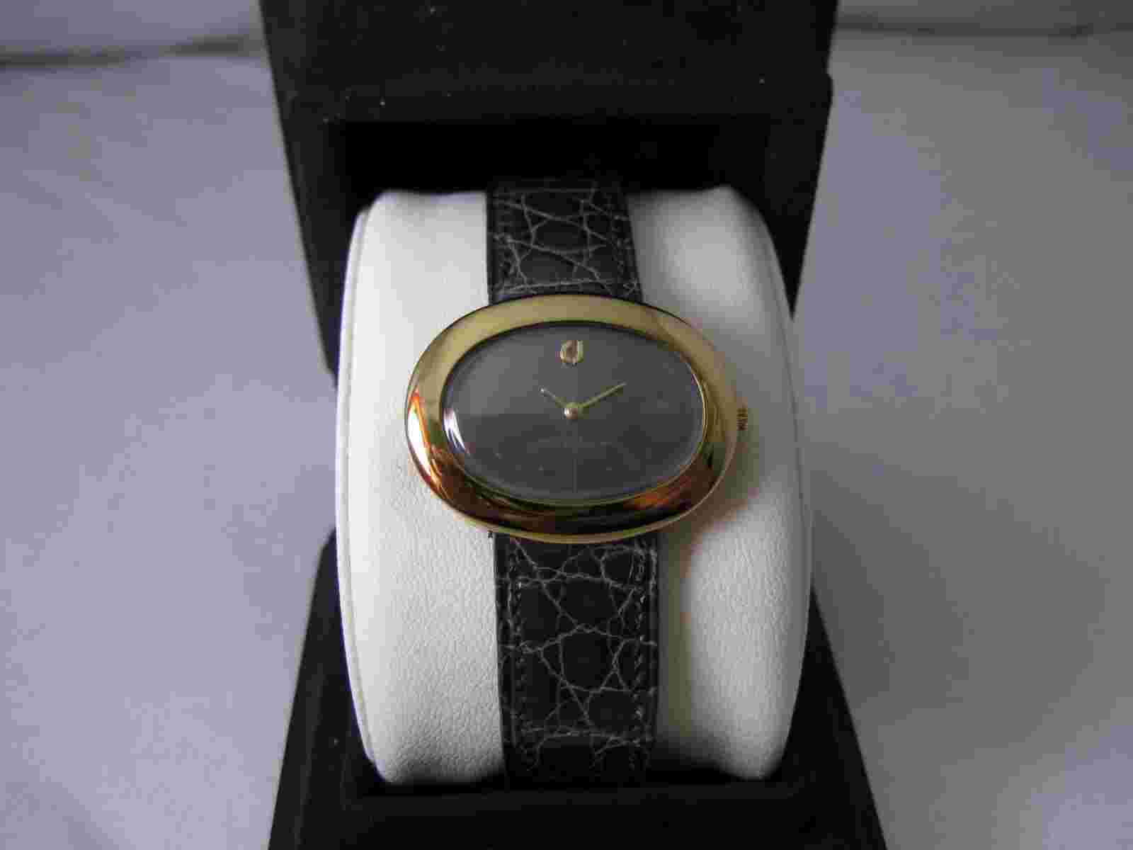 Vintage Charles Jourdan Paris wrist watch for women (Gray-Oval Dial)