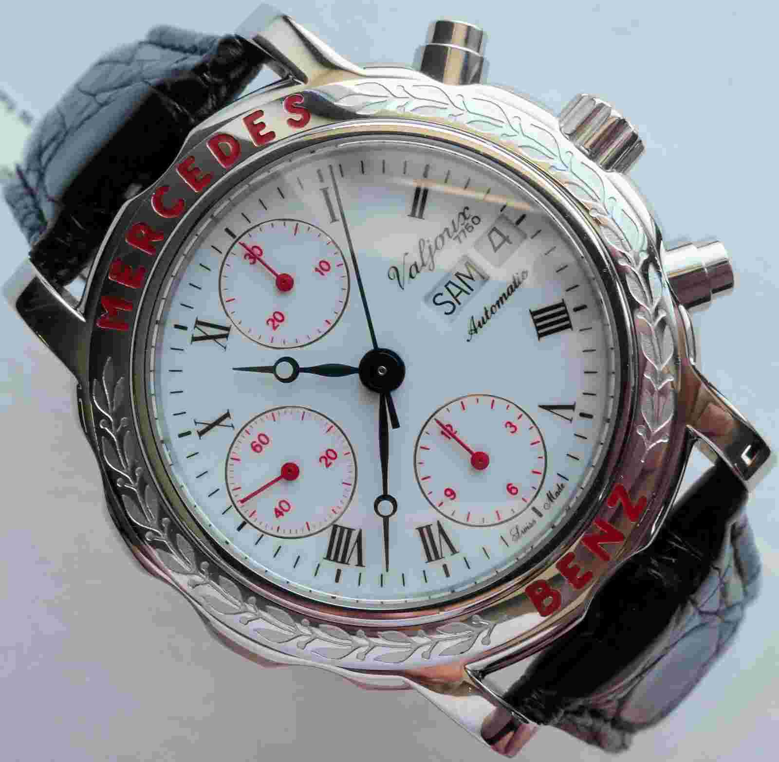 Mercedes Benz Classic Retro Car Accessory Swiss Made Automatic Chronograph Watch