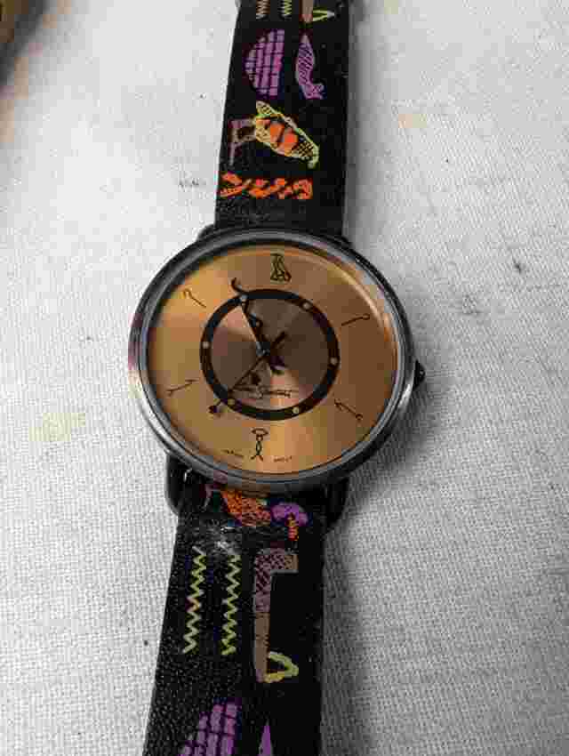 Luis Santini Watch Women Stainless On Leather Quartz Egyptian Motif - Quartz