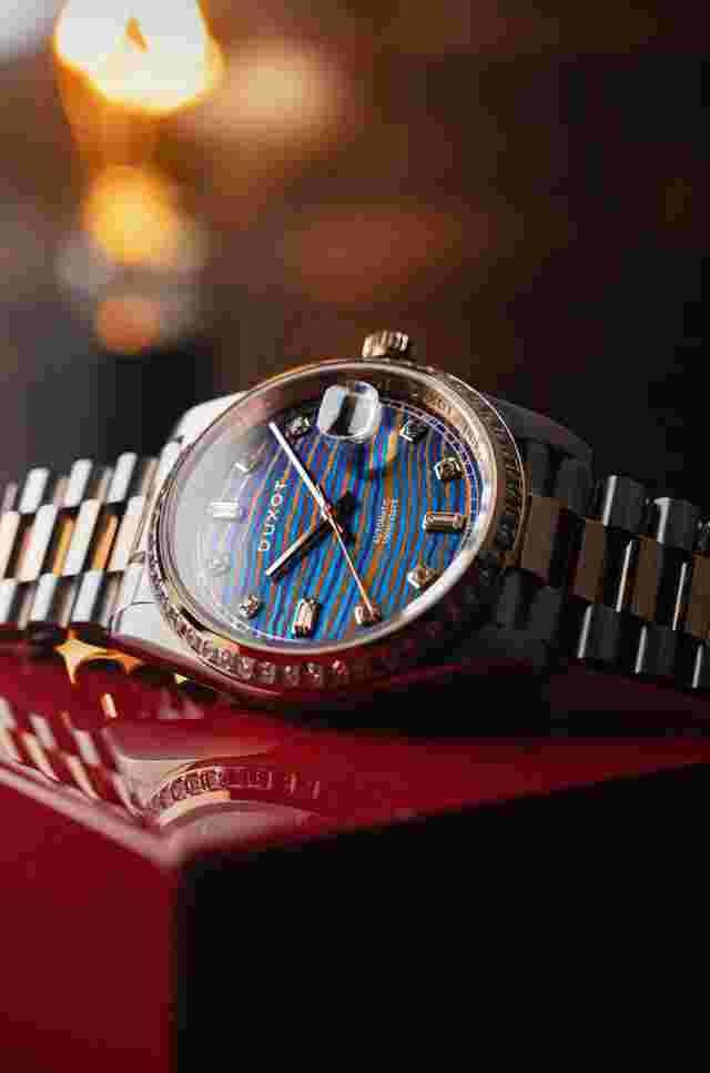 Duxot Serenata Rainbow Diver Automatic Rose Gold Damascus Limited Edition