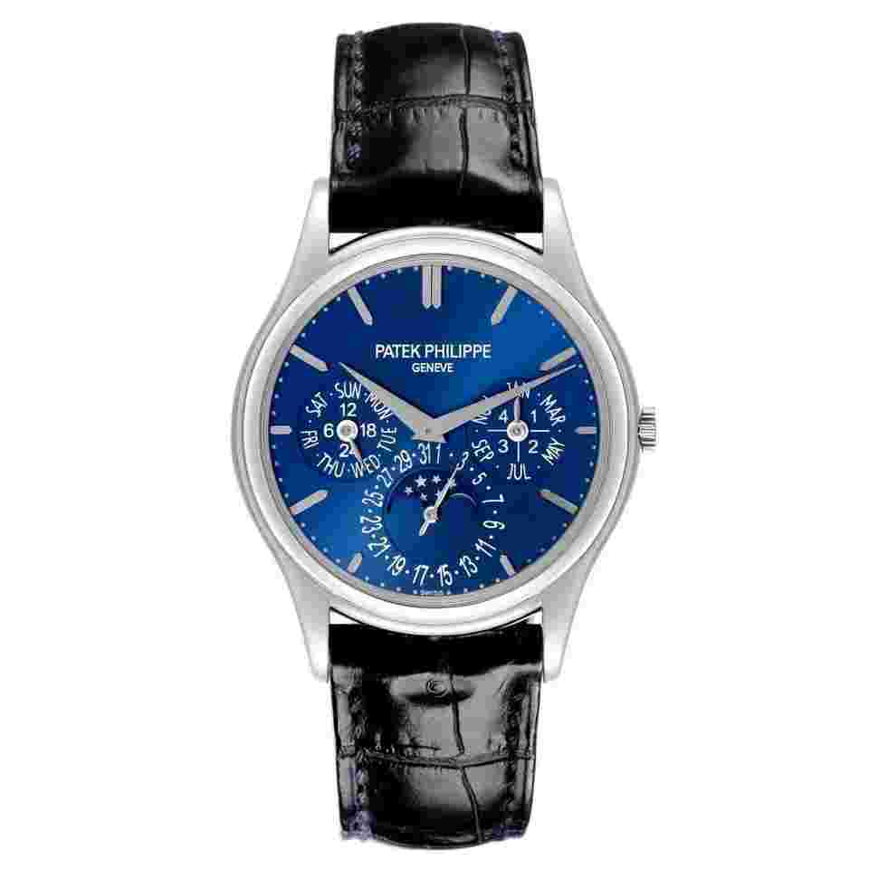 Patek Philippe Complications Perpetual Calendar Platinum Watch 5140 Box Papers