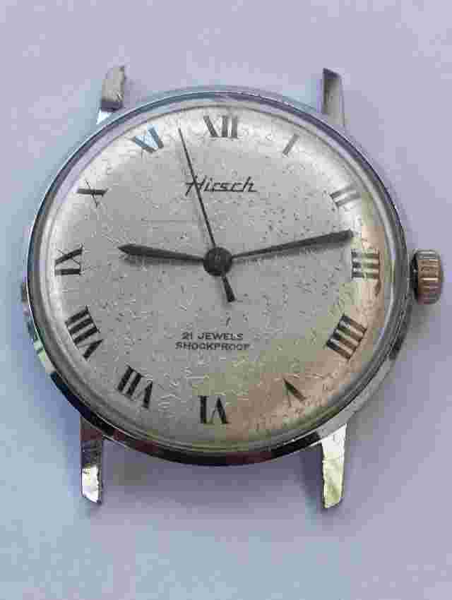 VINTAGE swiss made ULTRA RARE HIRSCH CAL. 156 unique watch Check it!