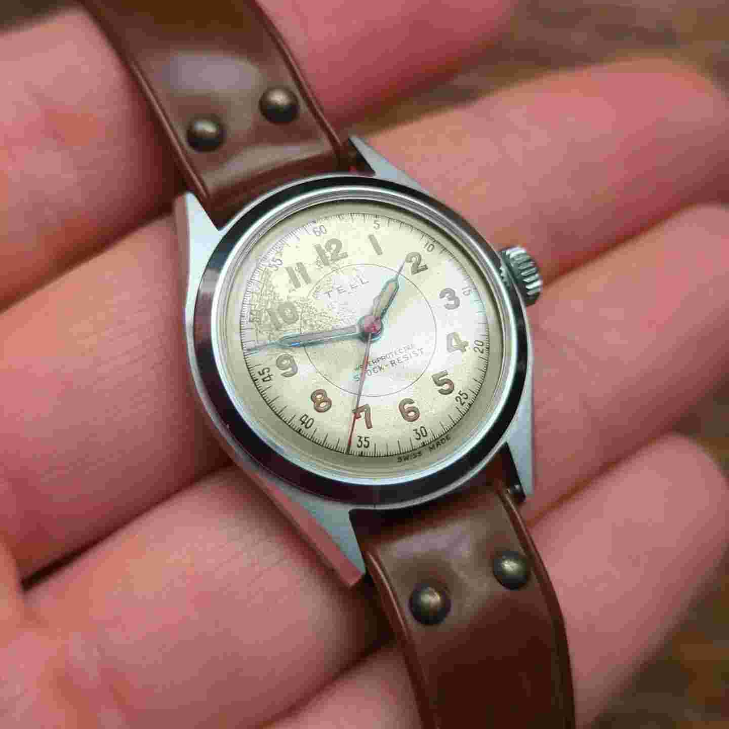 Vintage "Tell" Military Style Wrist Watch, New Old Stock to Service 29mm (CN6)