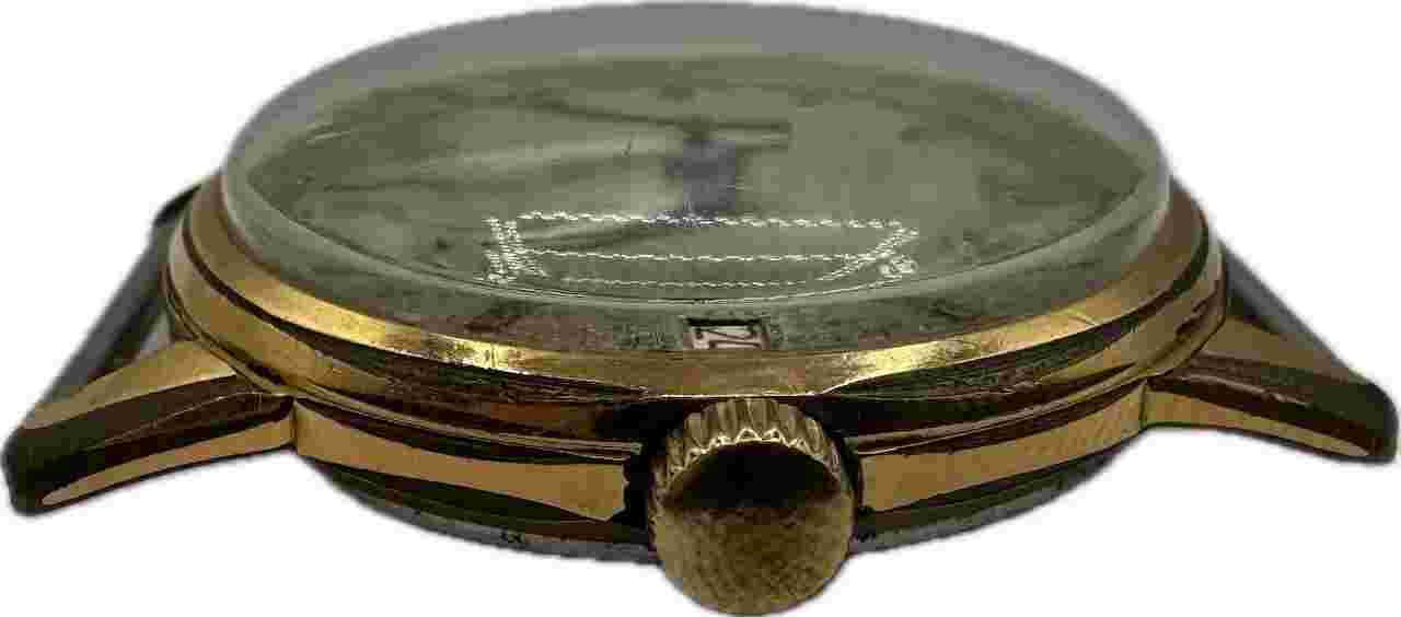 Vintage 34mm MuDu 5107 Men's Automatic Wristwatch 4002 Swiss Gold Tone