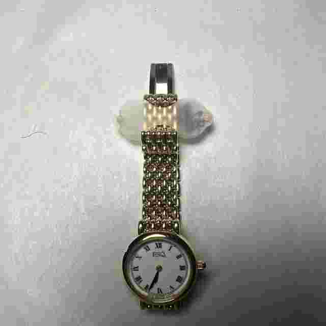 ESQ Swiss By Movado 100320 Women’s Dress Watch Gold Toned Needs Battery