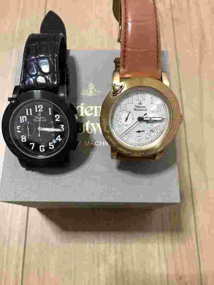 Vivienne Westwood Orb Watch Pair Gold/Black Used